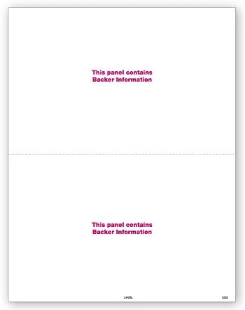 2024 W-2 2-Up Blank Laser Forms, Pack of 100 (50 Sheets), With Back Instructions