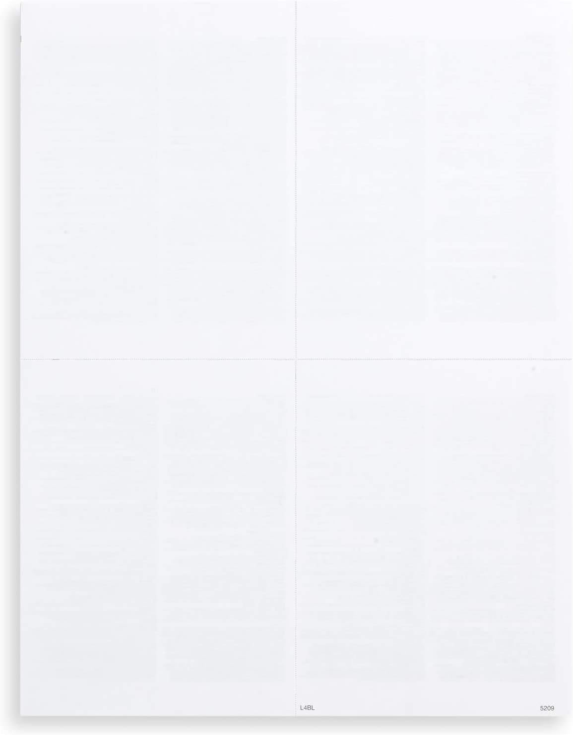 2024 Blank W-2 4-Up Forms, 50 Employees, Instructions Included
