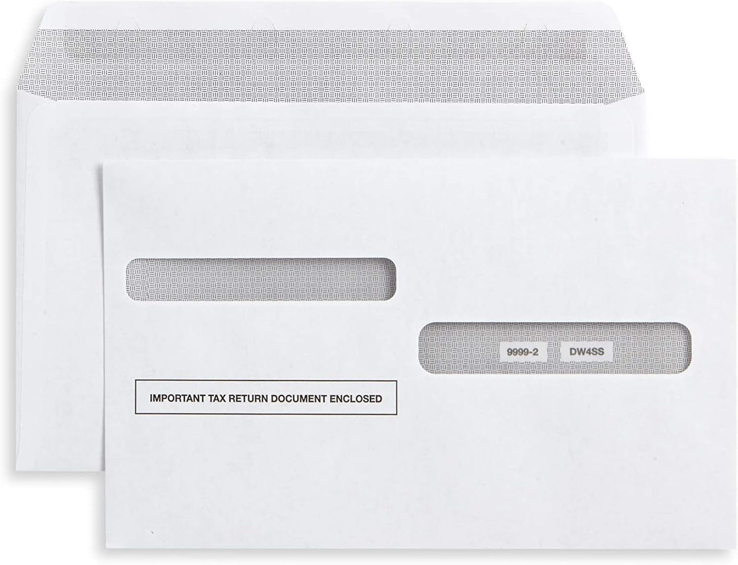 2024 W-2 4-Up Laser Forms, 25 Pack with Double-Window Envelopes