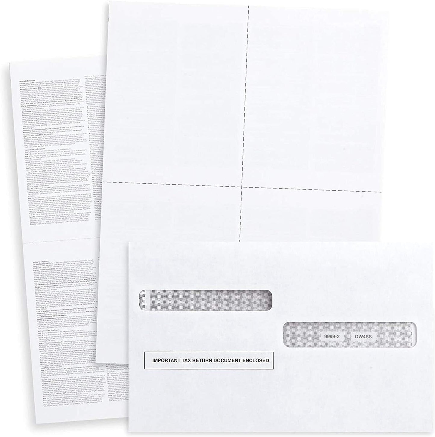 2024 W-2 4-Up Tax Forms, 25 Employees Kit