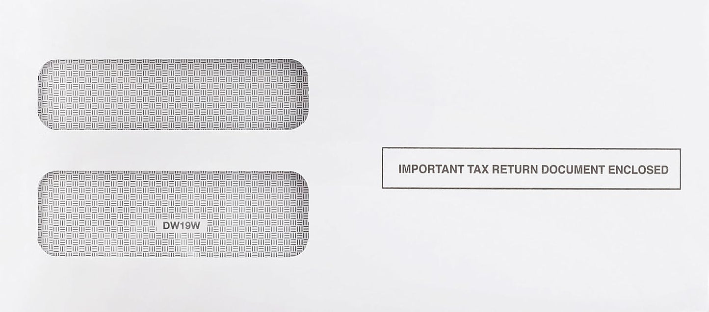 50 Pack 1099 NEC Tax Form Envelopes, Double-Window