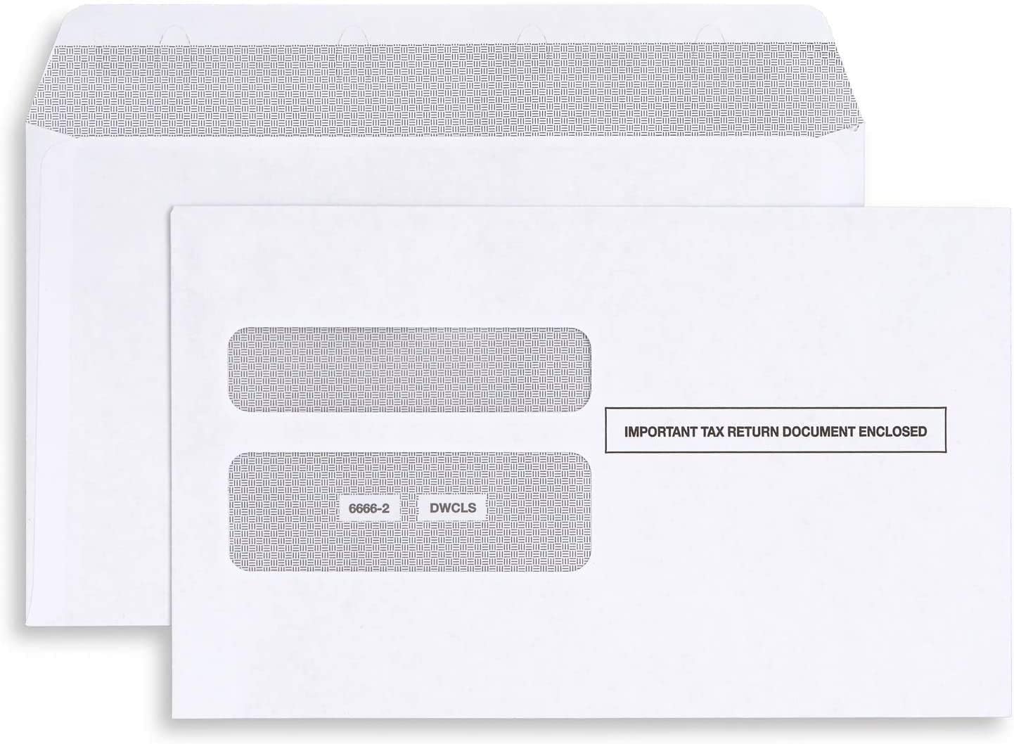 30 Envelopes For W-2, Double Window Self- Seal Security Envelopes, for W-2, Tax Envelope For W-2 Tax Forms Pack of 30