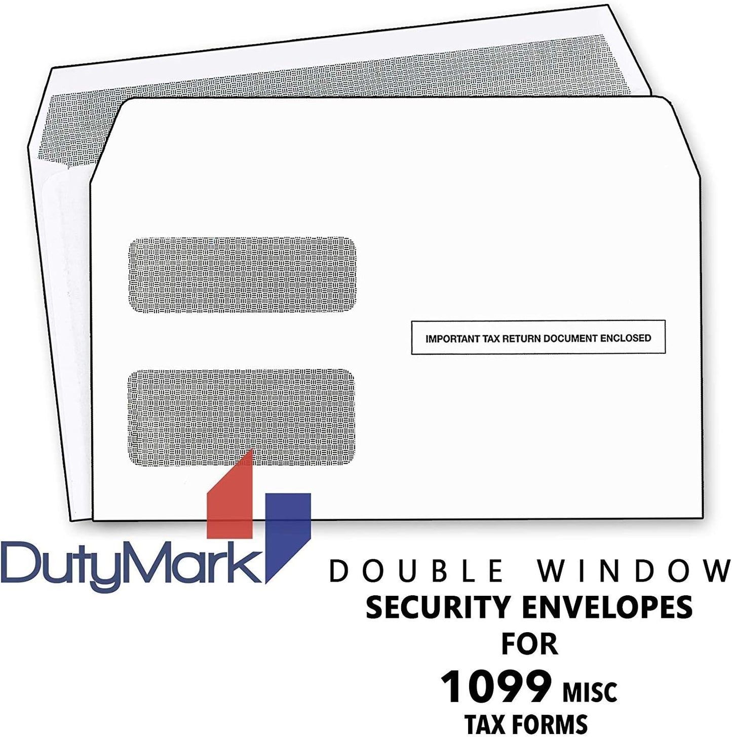 50 Self-Seal W-2 Envelopes, Double Window Security for W-2 Tax Forms, Pack of 50.