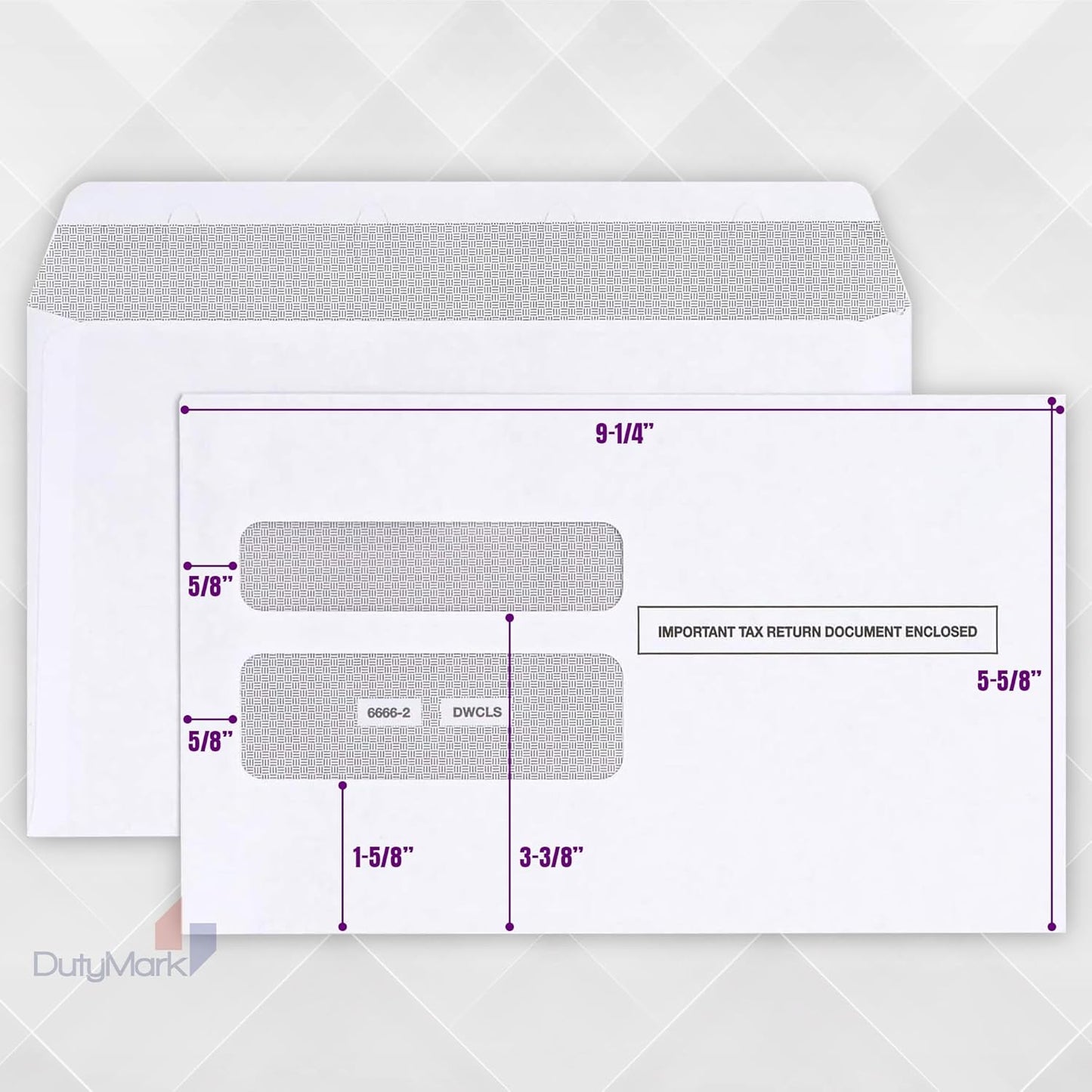 30 Envelopes For W-2, Double Window Self- Seal Security Envelopes, for W-2, Tax Envelope For W-2 Tax Forms Pack of 30