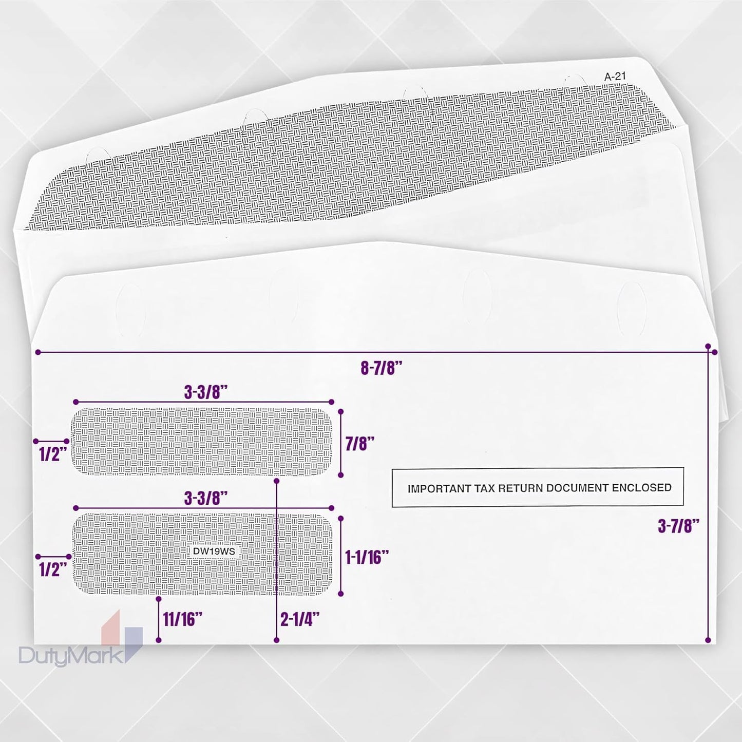 25 Pack Self-Seal Security Envelopes for 1099 NEC Tax Forms