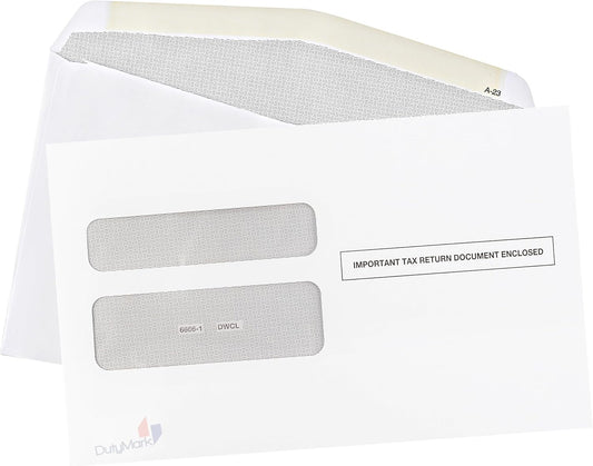 25 W2 Envelopes for 2-Up Laser Tax Forms, 5 5/8" x 9