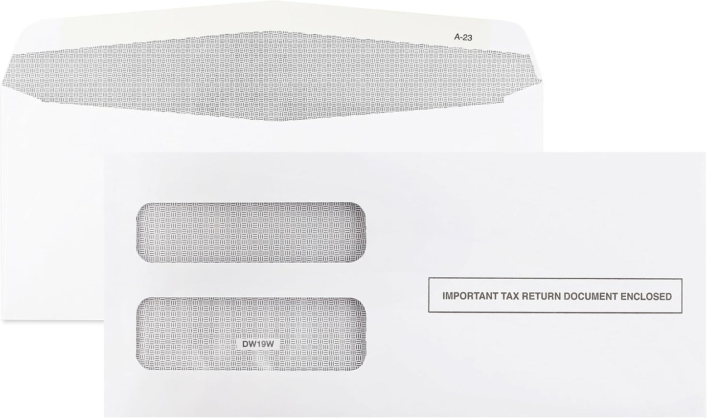 100 Pack Self-Seal Security Envelopes for 1099 NEC and W2 3-Up Form