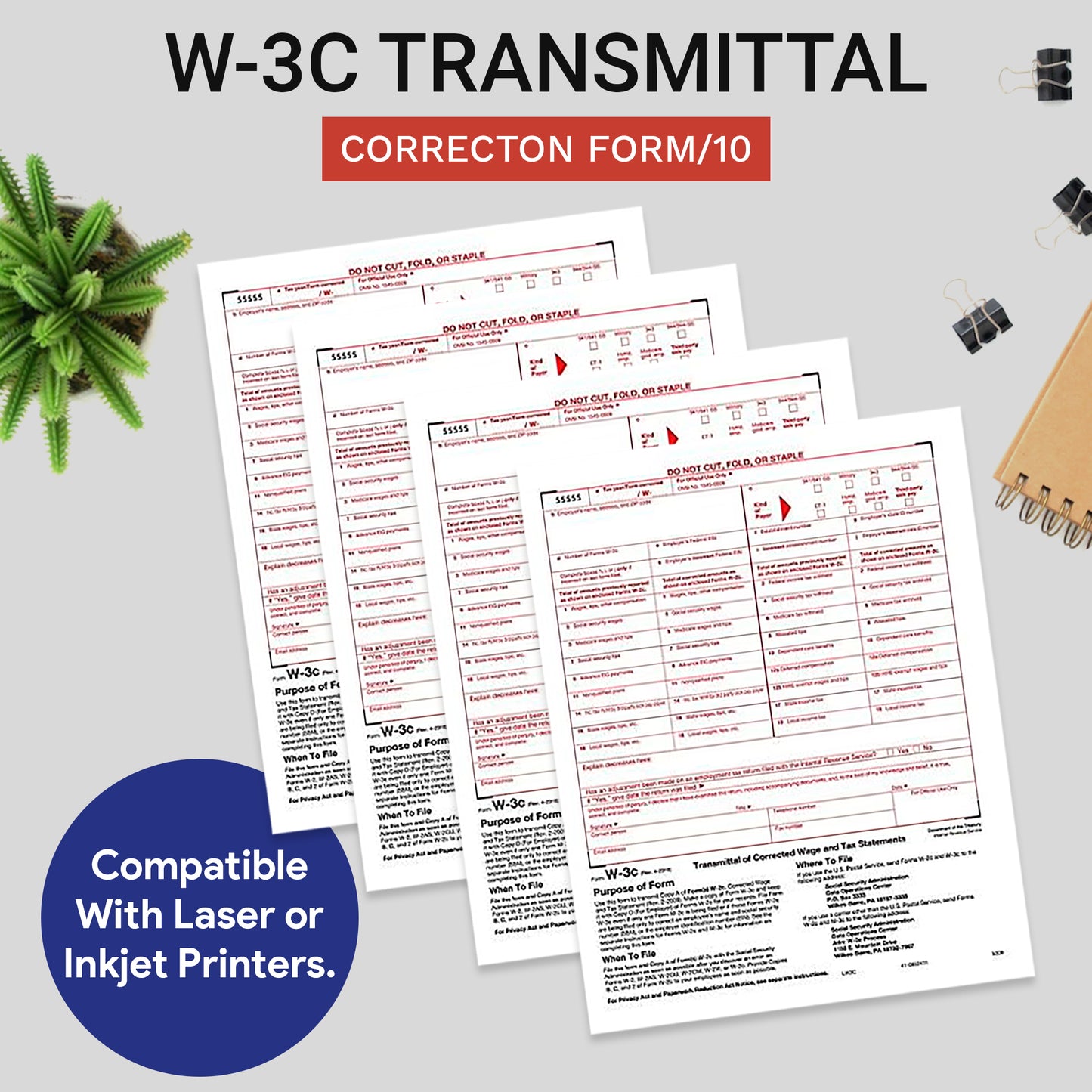 W-3C TRANSMITTAL CORRECTON FORM/10