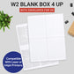 W2 BLANK BOX 4 UP WITH ENVELOPES FOR 50