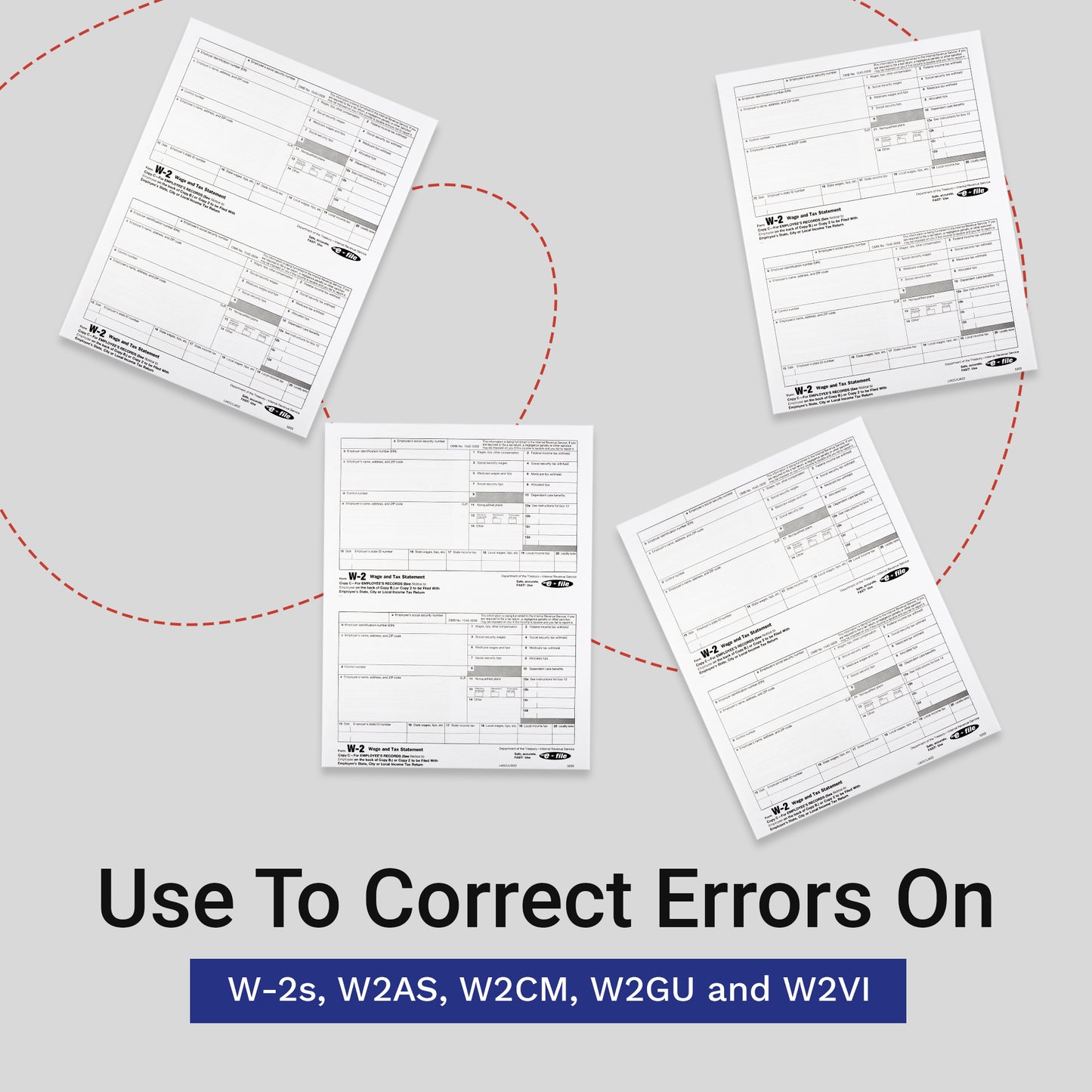 W-2C WAGE CORRECTION FORMS COPY A ONLY/25