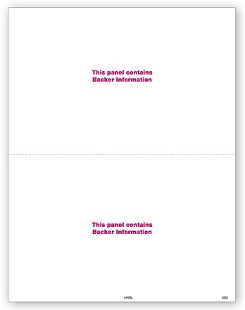 W2 Tax 2-Up Blank Laser Forms - Blank Laser W-2 with Backer Pack of 100 Forms (50 Sheets) 2024 with Back Instructions