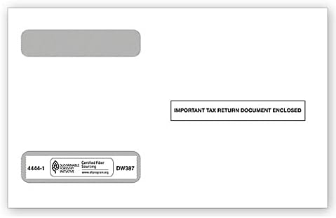 W-2 Forms Designed for ~Quick Books Online~25 Employee Kit of 4-Up Horizontal Blank Laser Tax Forms, with Back Instructions, 25 Self Seal Envelopes