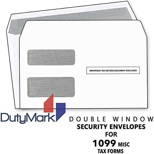 Tax Envelopes Self-Seal For 1099 MISC, 1099-R & DIV - INT, Double-Window Security For Quickbooks or Tax Software - 5 5/8 Inch x 9 Inch, Pack of 50 Envelopes