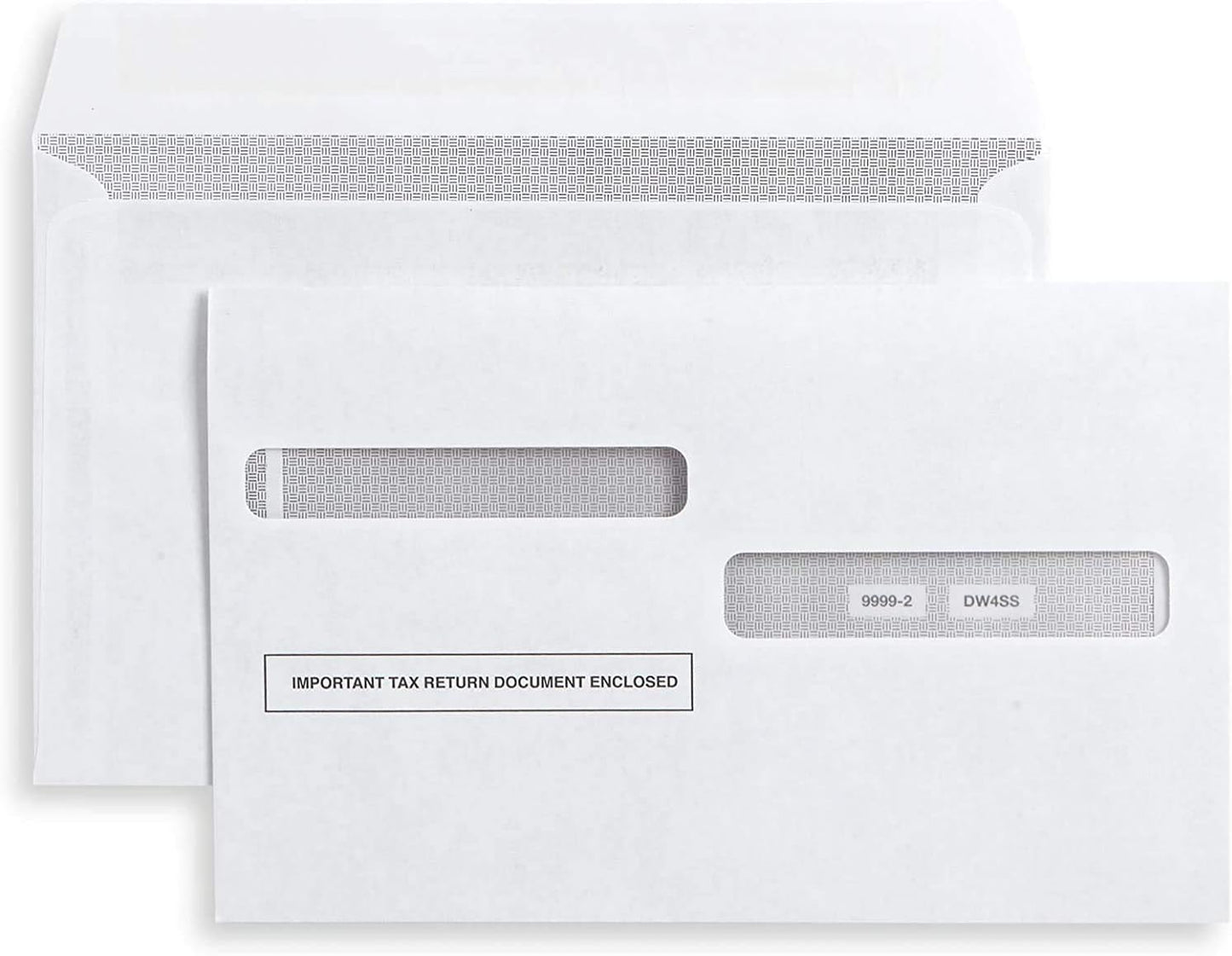 W-2 4-Up Blank Laser Tax Forms Set with Self-Seal Envelopes, for 50 Employees, 2021, with Back Instructions