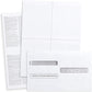 W-2 4-Up Blank Laser Tax Forms Set with Self-Seal Envelopes, for 50 Employees, 2021, with Back Instructions