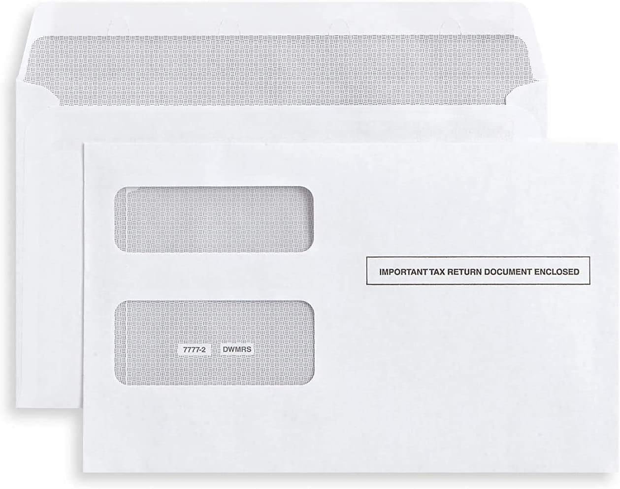 Tax Envelopes Self-Seal For 1099 MISC, 1099-R & DIV - INT, Double-Window Security For Quickbooks or Tax Software - 5 5/8 Inch x 9 Inch, Pack of 50 Envelopes