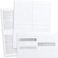 Blank W2 4 Up Tax Forms 2024, 25 Employees kit, with 25 Self-Seal Envelopes, Instructions in Back of The Forms, Great for QuickBooks and Accounting Software, Idea for E-Filing, W2 4-Up 2024