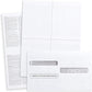 50 W-2 Envelopes, Double Window Self-Seal Security for 4-Up Style W-2 Forms, Pack of 50.