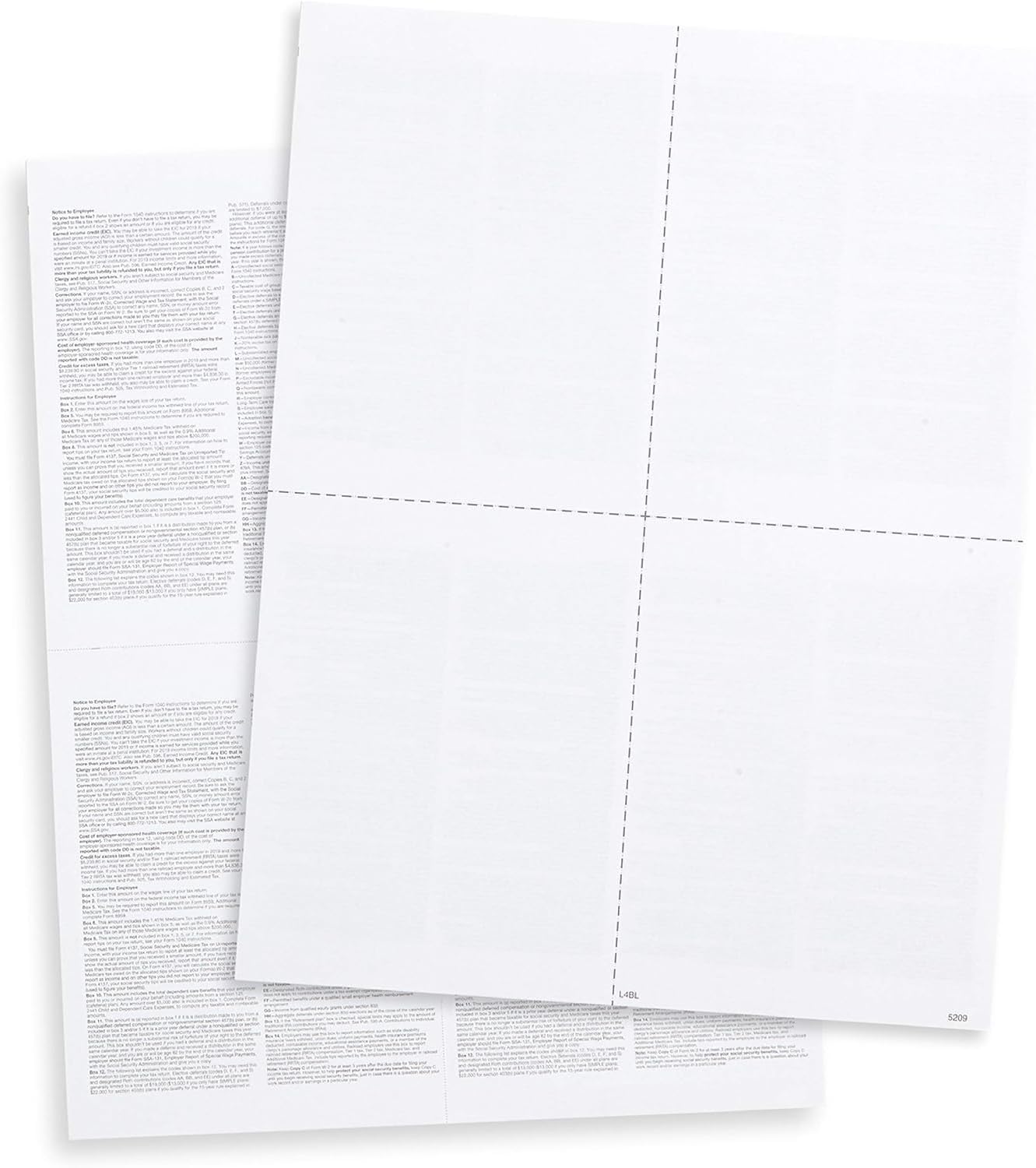 W2 Envelopes, Double Window Security Envelope Designed for 4up (Quadrant) W-2 Tax Forms, Printed W2 Laser Forms, For QuickBooks Desktop and Other Tax Software, 5 3/4 x 8 3/4, 25 Pack Gum Seal