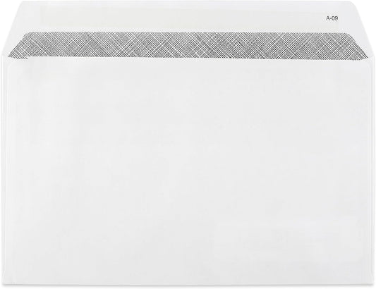 Tax Envelopes Designed for W2 Forms 4 Up Horizontal Format, Double-Window Self-Seal Security Envelopes, 25 Pack