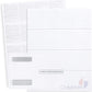 Blank W2 4-Up Horizontal Tax Forms 2024, 25 Employee Set, Designed for QuickBooks Online and Accounting Software, with Back Instructions, 25 Self Seal Envelopes Included, 4 Down Forms