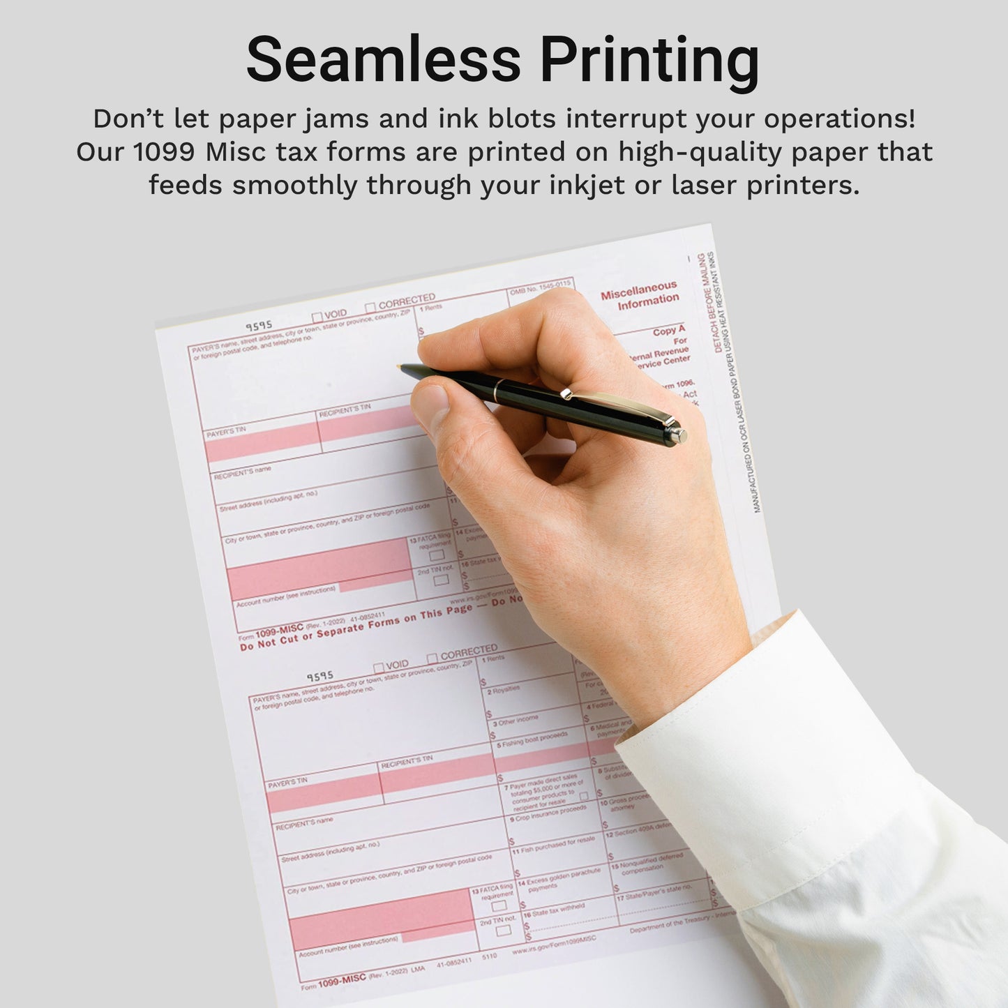 1099 MISC 4 PART FORMS KIT WITH ENVELOPES FOR 25 RECIPIENTS