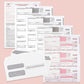 1099 NEC 4 PART FORMS KIT WITH ENVELOPES