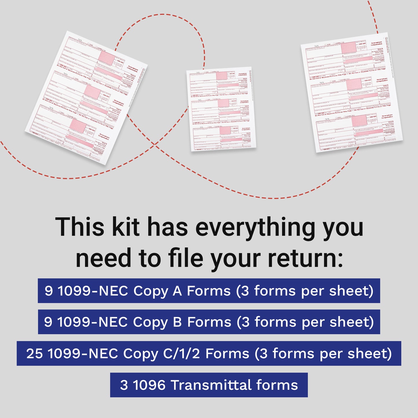 1099 NEC 4 PART FORMS KIT -NO ENVELOPES