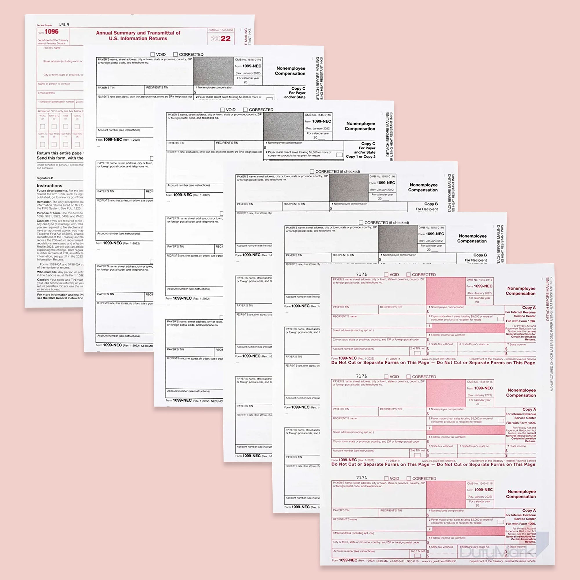 1099 NEC 3 PART FORMS – dutymark