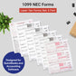 1099 NEC 3 PART FORMS