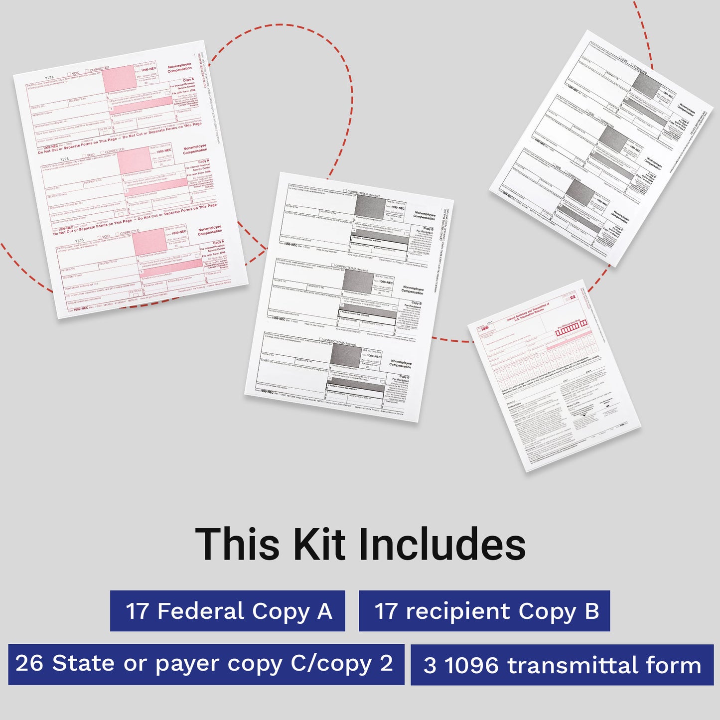 1099 NEC 3 PART FORMS