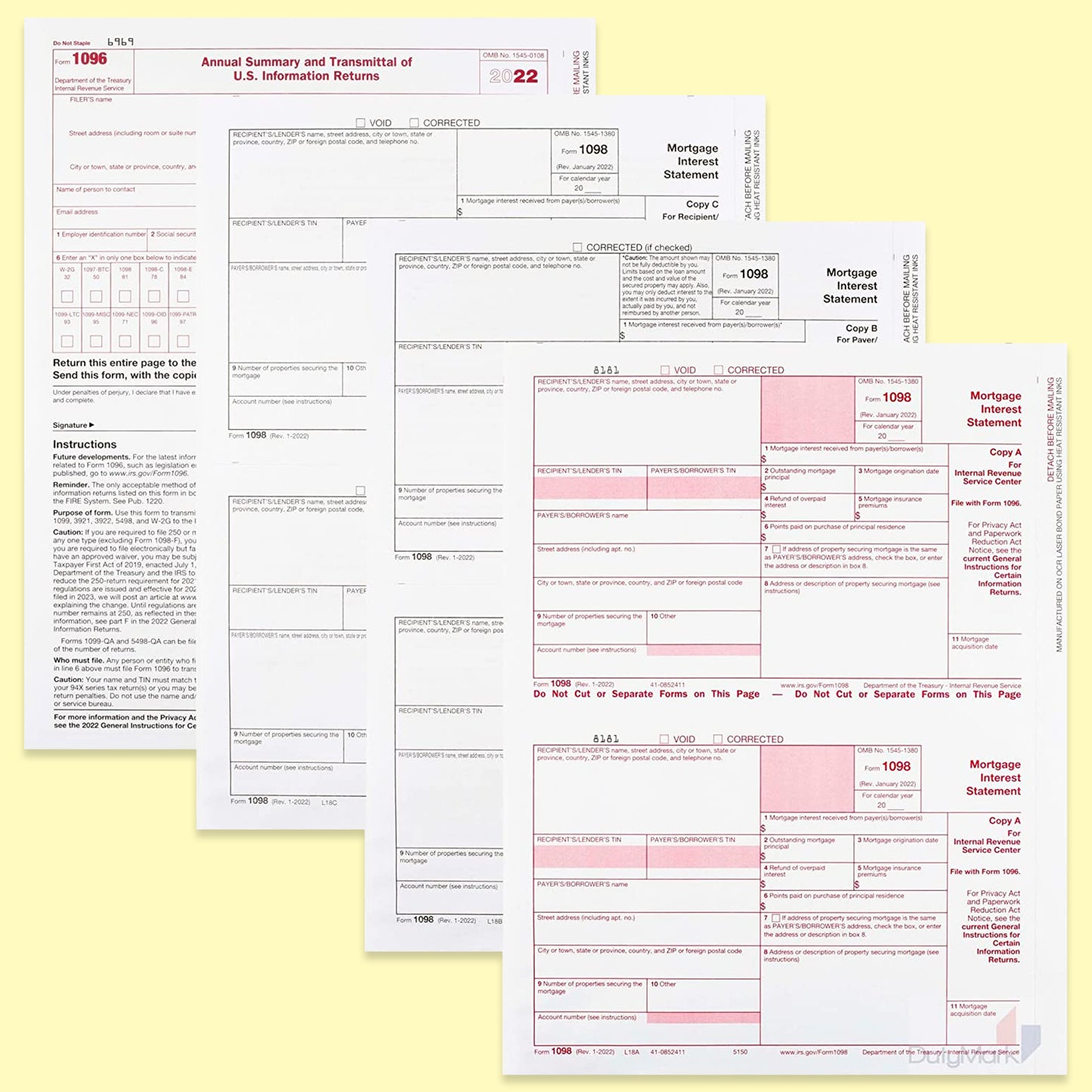 1098 MORTGAGE INTEREST 3 PART/25